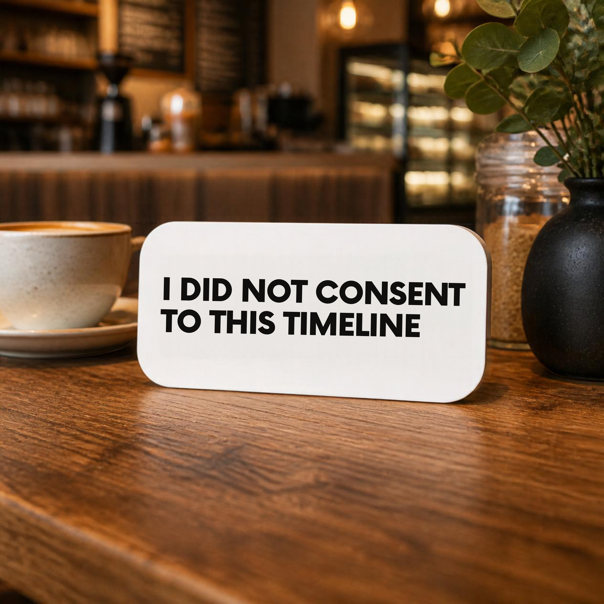 I Did Not Consent To This Timeline - Wall Decor Plaque