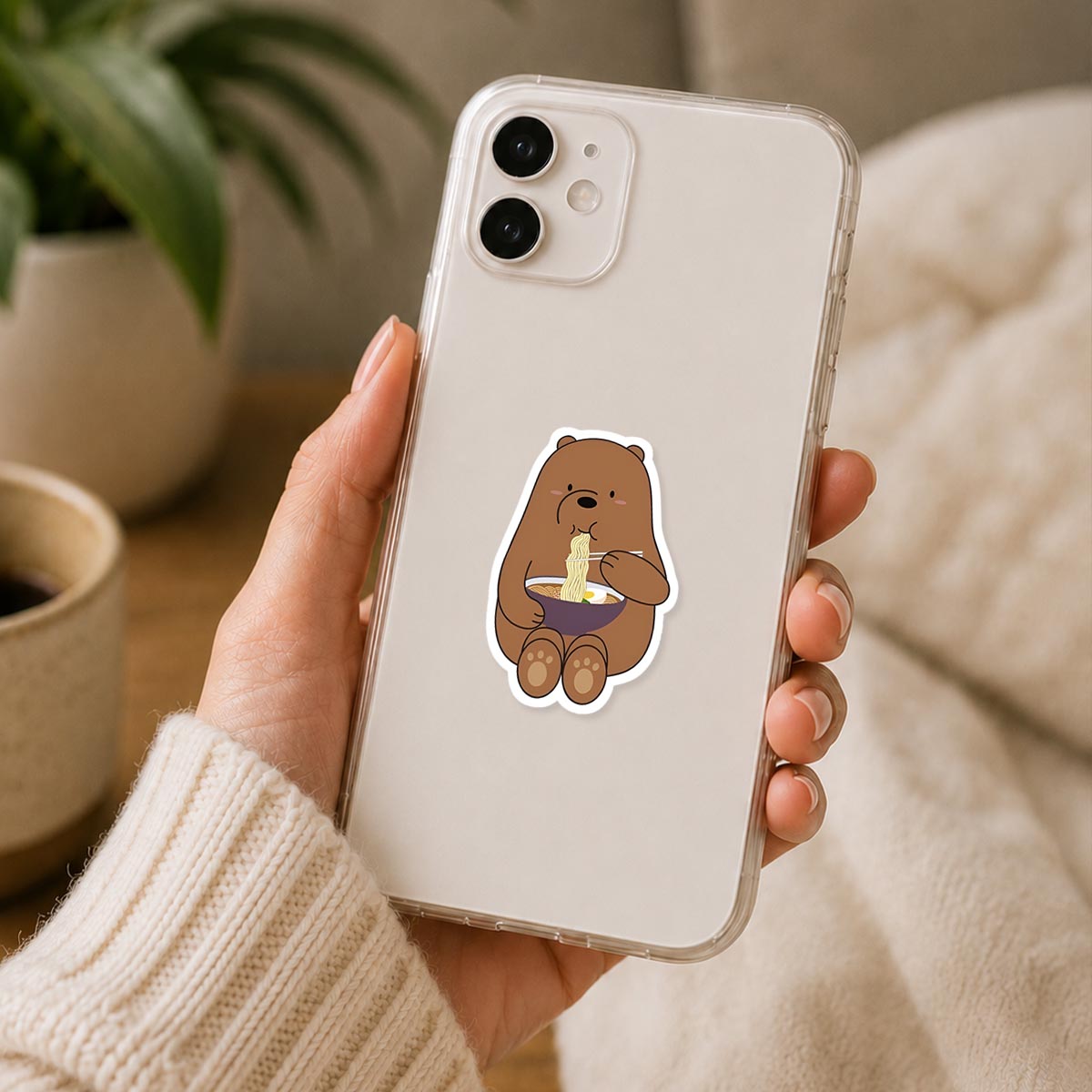 Brown Bear Noodles Sticker
