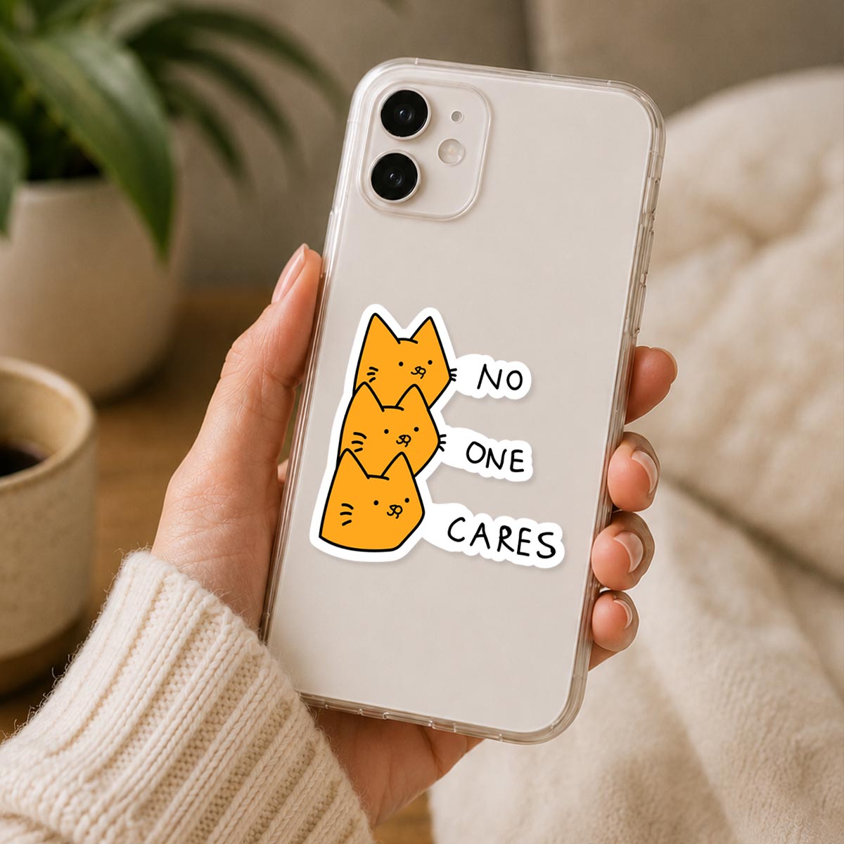 Cats No One Cares Sticker