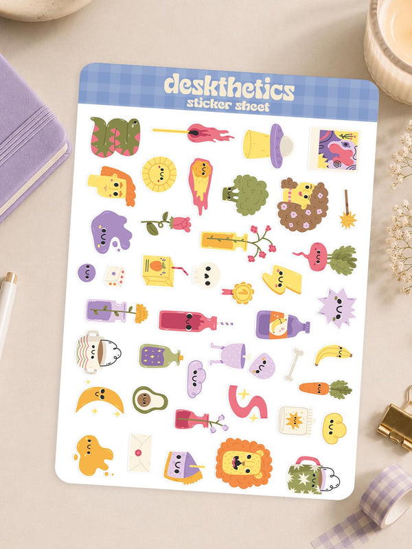 Cute Aesthetic Things Sticker Sheet