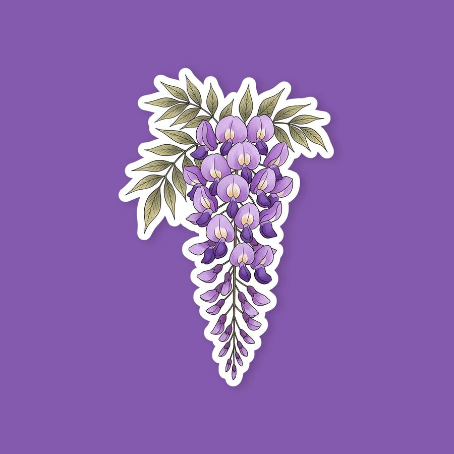 Daemon Slayer Wisteria Flowers Anime Sticker