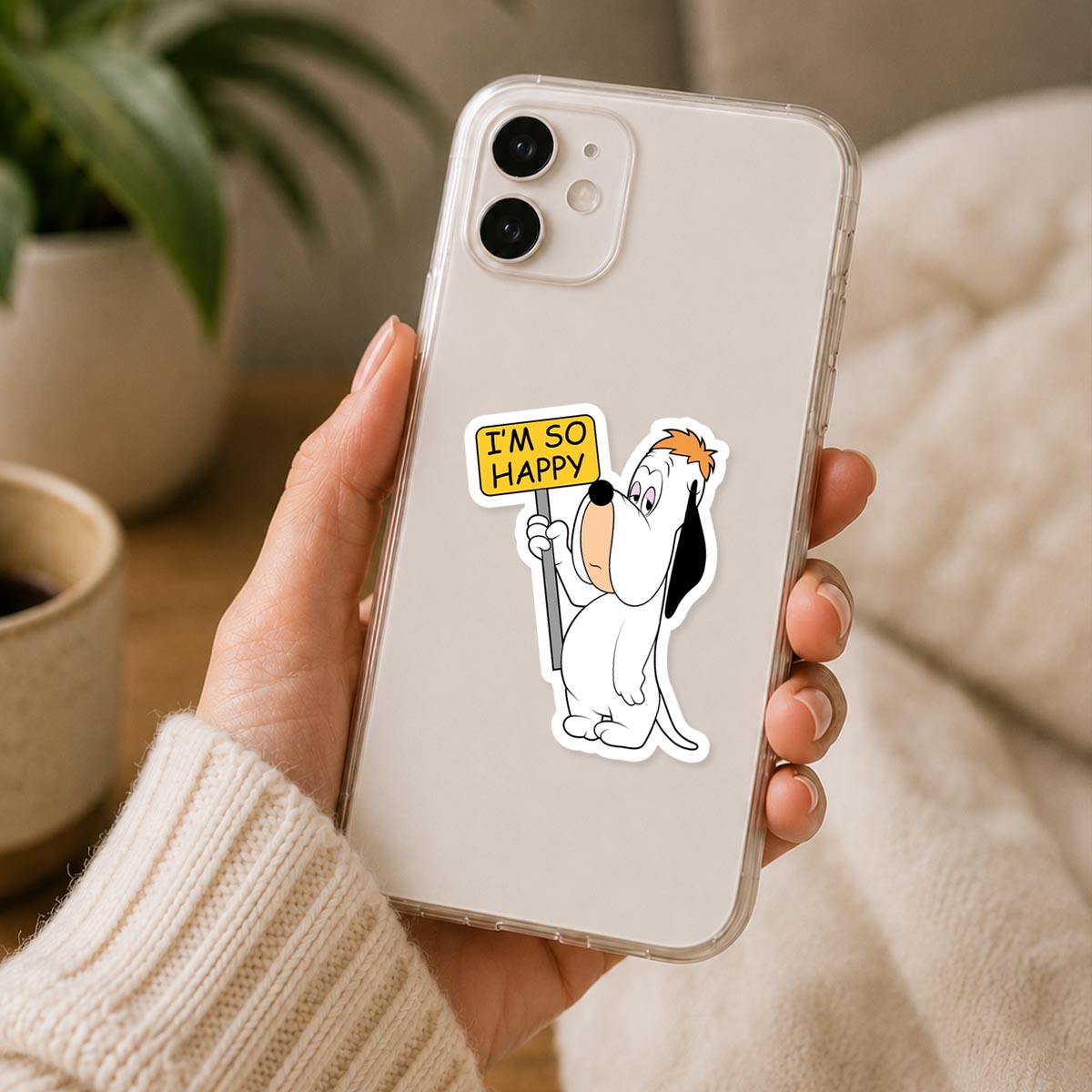 Droopy I'm So Happy Sticker