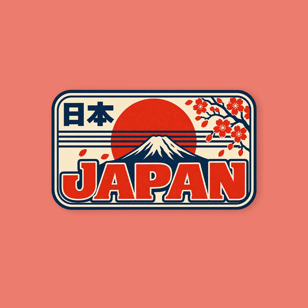 Japan Retro Sun Label Sticker
