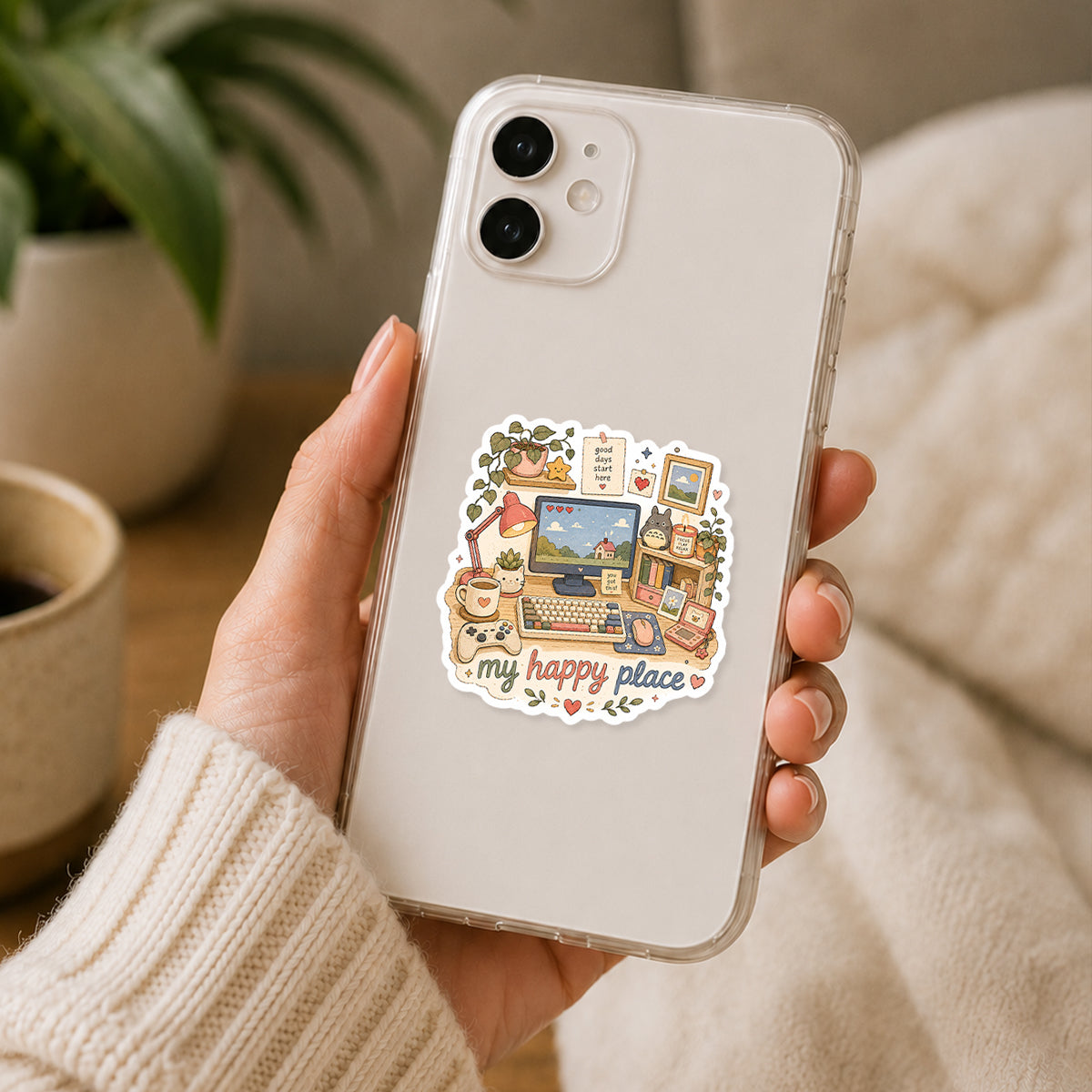My Happy Place Gaming Setup Sticker