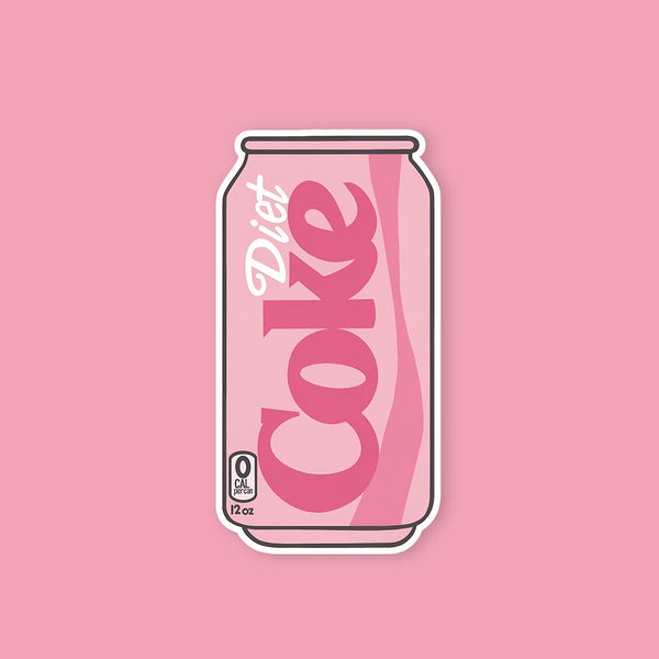Pink Diet Coke Can Sticker