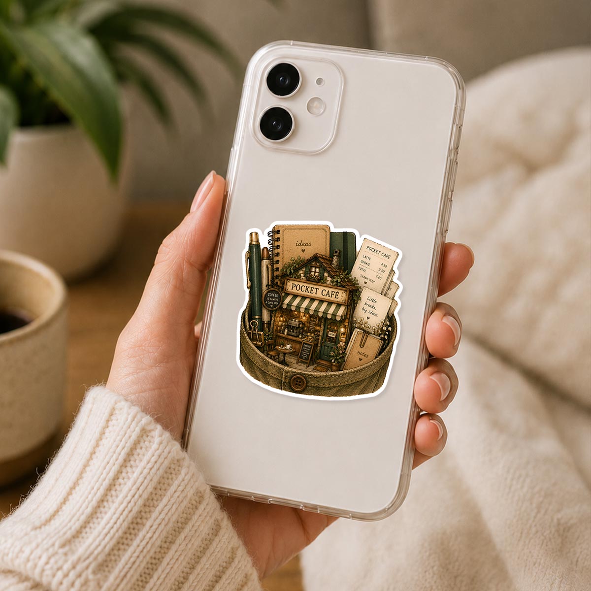 Pocket Cafe Sticker