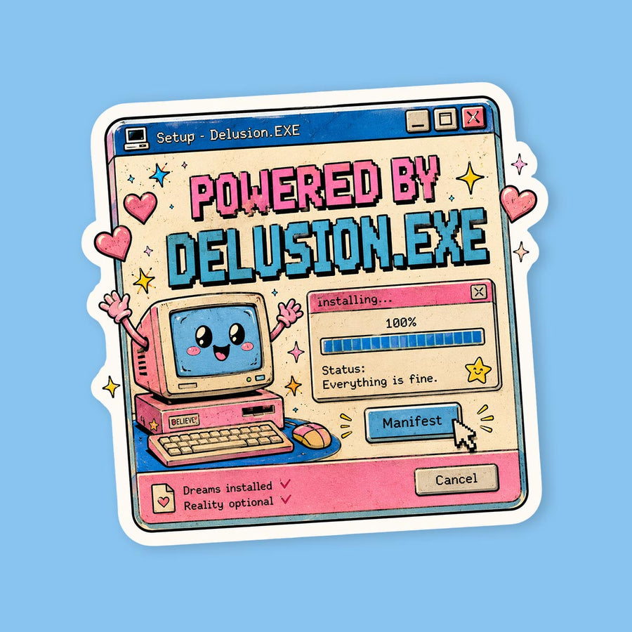 Powered By Delusion Sticker