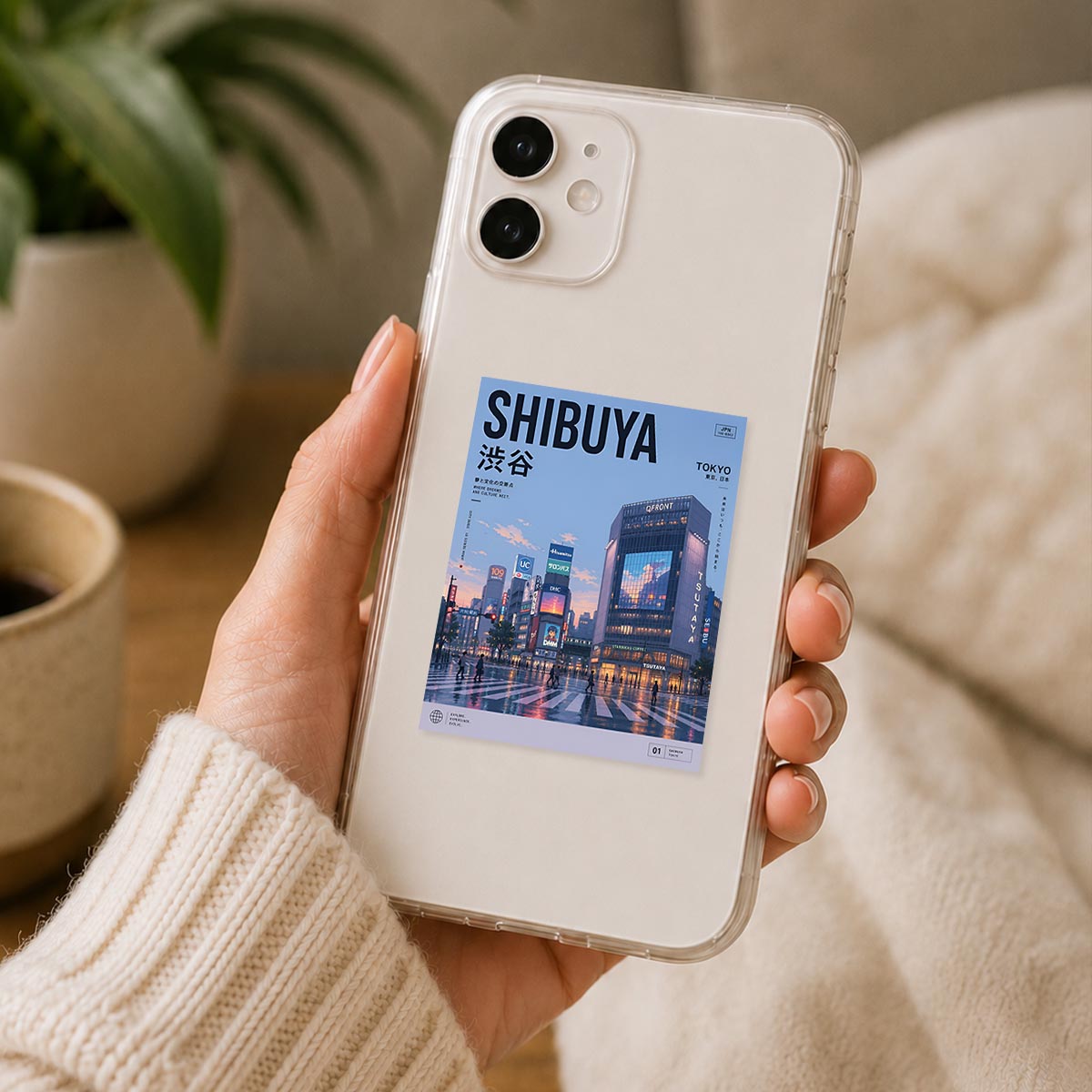 Shibuya Tokyo City Poster Sticker