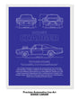 Dodge Charger Blueprint Line Art Poster