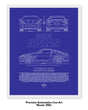 Nissan 350z Blueprint Line Art Poster