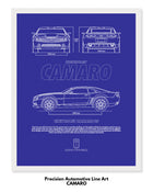 Camaro Blueprint Line Art Poster