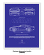 Camaro Blueprint Line Art Poster