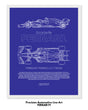 Ferrari F1 Blueprint Line Art Poster