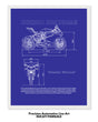 Ducati Panigale Blueprint Line Art Poster - Bike Poster