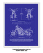 Honda Rebel 500 Blueprint Line Art Poster - Bike Poster