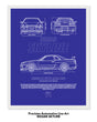 Nissan Skyline Blueprint Line Art Poster