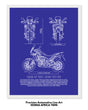 Honda Africa Twin Blueprint Line Art Poster - Bike Poster