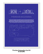 F1 - 16 Leclerc Blueprint Line Art Poster