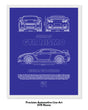 Nissan GTR Nismo Blueprint Line Art Poster