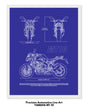 Yamaha MT-10 Blueprint Line Art Poster - Bike Poster