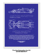 Aston Martin F1 Blueprint Line Art Poster