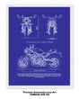 Yamaha XSR 155 Blueprint Line Art Poster - Bike Poster