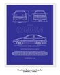 Corolla AE86 Blueprint Line Art Poster