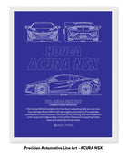 Honda Acura NSX Blueprint Line Art Poster