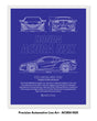Honda Acura NSX Blueprint Line Art Poster