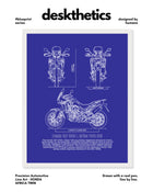 Honda Africa Twin Blueprint Line Art Poster - Bike Poster