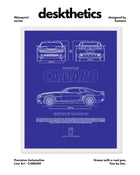 Camaro Blueprint Line Art Poster