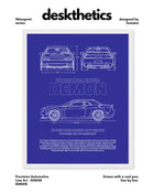 Dodge Demon Blueprint Line Art Poster