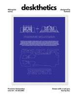 F1 - 16 Leclerc Blueprint Line Art Poster