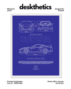 Supra Mk4 Blueprint Line Art Poster