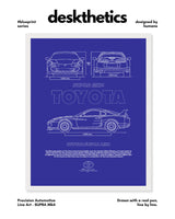 Supra Mk4 Blueprint Line Art Poster