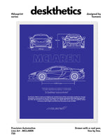 Mclaren 720 Blueprint Line Art Poster