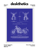 Honda Rebel 500 Blueprint Line Art Poster - Bike Poster