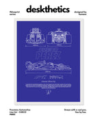 Checo Perez Blueprint Line Art Poster