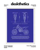 Kawasaki KX450F Blueprint Line Art Poster - Bike Poster