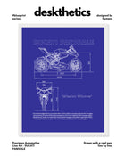 Ducati Panigale Blueprint Line Art Poster - Bike Poster