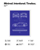 Nissan GTR Nismo Blueprint Line Art Poster
