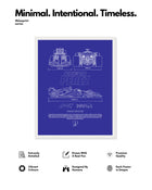Checo Perez Blueprint Line Art Poster