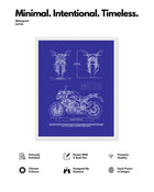 Yamaha MT-10 Blueprint Line Art Poster - Bike Poster