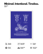 Honda Africa Twin Blueprint Line Art Poster - Bike Poster