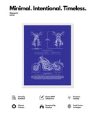 Honda Rebel 500 Blueprint Line Art Poster - Bike Poster