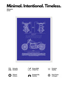 Harley Davidson Softail FXDR Blueprint Line Art Poster - Bike Poster