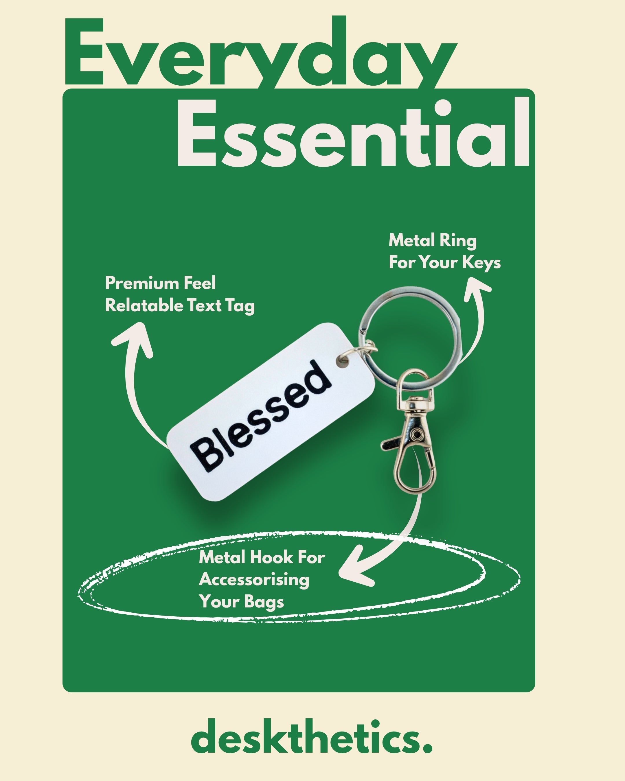 Blessed - Essential Keytag | Keychain | Bag Charm