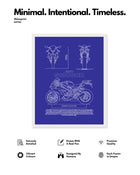 BMW S1000RR Blueprint Line Art Poster - Bike Poster