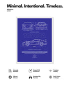 Supra Mk4 Blueprint Line Art Poster