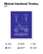 KTM 250 EXC Blueprint Line Art Poster - Bike Poster